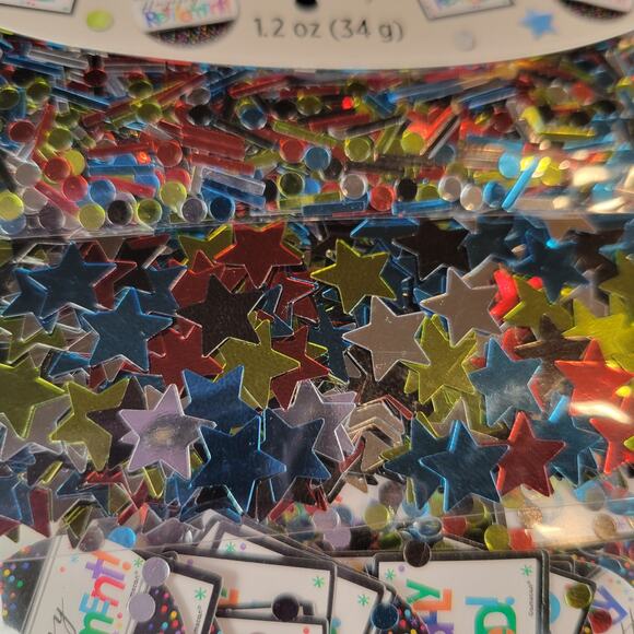 Officially Retired Party Confetti 1.2oz Stars, Dots & Signs 2 Packs Celebration - Picture 10 of 12
